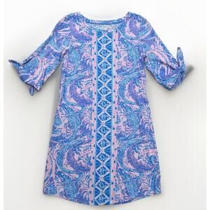 Lilly Pulitzer Size XS Preston A-Line Dress Gator Geometric‎ 100% Pima Cotton